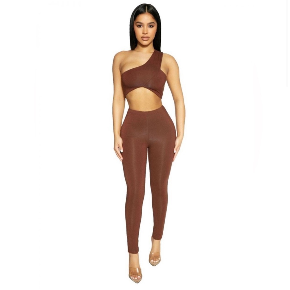 Naked Wardrobe Brown Snatched Set